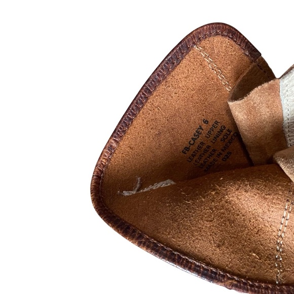 Freebird by Steven Brown Distressed Casey Leather Ankle Boot in Cognac Size 6 - Picture 7 of 8